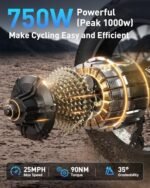 Corgi Electric Bike for Adults 960W, 48V 20Ah Battery Ebike, New Longitudinal Suspension Ebike, 20'' Fat Tire Full Suspension Mountain Ebike, 28MPH & 80Miles Range, LCD Display, 7 Speed - Image 3