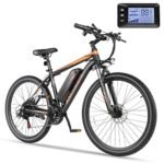ANCHEER Electric Bike for Adults, Electric Mountain Bike 500W 26'' Commuter Ebike, Up to 50Miles Electric Bicycle with Removable 48V/374Wh Battery,UL 2849 Certified, LCD-Display and 21 Speed
