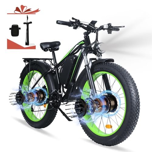 Version 1.0.0 Electric Bike for Adults,Dual Motor Ebike,2000w Ebike,Fat Tire Electric Bike,90 Miles Electric Bicycle with 48V/23Ah Battery,Men's Electric Bike and Passed UL&GCC Certification - Image 1