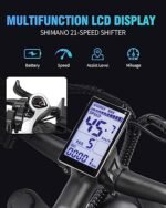 Folding Electric Bike for Adults, 1500W/2000W 30/37MPH, 50 Miles/70 Miles, 48V 15Ah/20Ah Battery, 20"/26" Fat Tire City Commuter EBike for Men Women, Foldable Electric Bicycle - Image 6