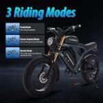 1500W Electric Bike for Adults, 48V 41Ah Dual Battery Moped Style Ebike, 20 * 4.0" Fat Tire & 31 MPH Max Speed, 7 Speed Gearing 75 Miles All-Terrain E Bike for Mountains, Snow, Sand, Road - Image 4