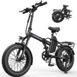 Electric Bike 20" 750W Peak Power Folding Fat Tire Electric Bike with 48V 13Ah Removable Battery 20MPH Adult Ebike, 7-Speed Electric Bicycle, 50miles Range Commute E-Bike, LCD Display