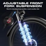 Electric Bike for Adults with 750W Motor, 32mph Max Speed, 48V15Ah Removable Battery Ebike, 27.5" Electric Mountain Bike with 21 Speed and Front Suspension - Image 3