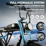 Updated 2000W Electric Bicycles for Adults with 20Ah 48VRemovable Battery 34MPH 50-80Miles Electric Mountain Bike with 7 Speed Hydraulic Disc Brake 20"×4.0 Fat Tire Ebike-Black - Image 4