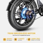 Heybike Ranger S Electric Bike for Adults, Foldable 1400W Peak Motor Ebike, 20" x 4.0 Fat Tire Step-Thru Electric Bicycle, 48V 14.4AH Removable Battery Commuter E Bike, 7-Speed Hydraulic Fork - Image 2