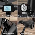 Jasion EB3 Electric Bike for Adults 21mph Folding Adults Electric Bicycles, 350W Brushless Motor, 36V 7.5Ah Battery, Center Suspension, 3 Levels Assist, 14" Foldable ebike for Adults and Teens - Image 5