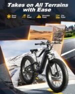 Boxer Electric Bike for Adults 960W, 48V 20AH Battery Ebike, Full Suspension 26" Fat Tire E Bike, 28MPH 80Miles Range Mountain Electric Bicycle, 7 Speed Hydraulic Disc Brakes - Image 3