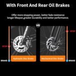 Electric Bike for Adults 750W Ebike 30 Mph Peak 1200W 80Nm Max Range 50Miles 48V 16Ah Removable Battery Foldable 20'' x 4.0" Fat Tire Adult Electric Bicycles 7-Speed Hydraulic Front Rear Oil Brakes - Image 6