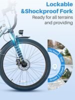 Seeker 26" Electric Bike for Adults with Peak 500W Brushless Motor, 35Miles 324WH Removable Battery 20MPH Commuting Electric Mountain Bike, UL 2849 Certified, Front Fork Suspension - Image 4