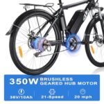 ZNH Electric Bike, Ebike 36V 10AH Removable Battery,20MPH 26 Electric Mountain Bike - Suspension Fork, LED Display - Experience The Thrill of Off-Road Riding - Image 3