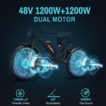MEELOD Electric Bike Fat Tire Electric Bike Equipped with 1200w/2400w Dual Motor/Single Motor and 48v/40ah Or 48v/30ah Dual Batteries 35mph Electric Dirt Bike - Image 3