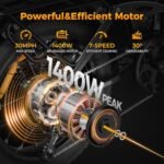 Jasion X-Hunter Electric Bike for Adults 1400W Peak Motor 30MPH Max Speed 624WH Removable Battery 20 * 4.0 Fat Tire Foldable Ebike Full Suspension 7-Speed Bicycles with 2 Saddle Bag - Image 2