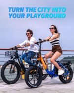 Electric Bike for Adults - 1000/1500W, 30/36 MPH, 48V 15/20Ah Removable Battery, Step-Thru Commuter Electric Bicycle with 20''/26" Fat Tire, 7-Speed Folding Ebike, Range of 50/70 Miles - Image 2