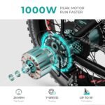 Heybike Mars Electric Bicycle Foldable 20" x 4.0 Fat Tire Electric Bicycle with 1000W Peak Motor，624WH Removable Battery and 50 Miles Max Range, Dual Shock Absorber for Adults - Image 2