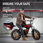 LET IT GO B10 Electric Bike for Adults, 20" Electric Mountain Bike, Off Road All Terrains E Bike, Electirc Bicyle 1000W 48V 13AH, 37 MPH & 35Miles - Image 5