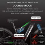 PPASELEC GS9 27.5" Full Suspension Ebike, 28MPH 60Miles Range 750W Peak Bangfa Motor Fast Electric Mountain Bike, SMN 8-Speed with Hydraulic Disc Brake Pedal Assist Electric Bike for Adults - Image 5