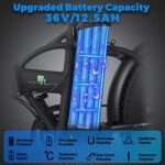 ECOTRIC Beginner Electric Bike 500W Foldaway E Bike 20" Fat Tire Offroad Folding Electric Bicycle 36V 12.5AH Removable Battery Beach Snow Mountain Bike Moped for Adults Commute E-Bike UL Certified - Image 3