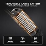 Jasion EB-X 26" Electric Bike for Adults, with Phone Holder, 850 W Peak Brushless Motor, 21 Speed Gear, 25 MPH Ebike, 450 Wh Removable Battery Electric Mountain Bike, Commuting E Bike, Fork Suspension - Image 3