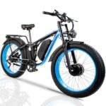 3000W Peak Dual Motor Electric Bike for Adults,2000W 48V 22Ah Battery E-Bicycle,35MPH & 60Miles, 26''Fat Tire Off Road Mountain All Terrain Commuter E-Bike,Full Suspension,Hydraulic Disc Brake Ebike