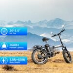 Freego Folding Electric Dirt Bike for Adults, 500W Motor,28Mph Max Speed/48V/20Ah/50Mile Removable Battery 7 Speed Electric Bike, 20" x 3 Tire Foldable Bike Front Supspension,Rearview Mirror - Image 2