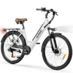 Core Electric Bike for Adults - 468Wh Removable Battery, 26 inch Step Thru Electric Bicycle, Peak 750W Brushless Motor Cityrun Ebike, with 7 Speed, Up to 50 Miles, E-Bikes