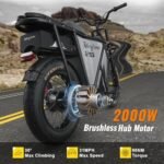 Riding'times GT53 Electric Cargo Bike for Adults 550LBS, 2000W Cargo Ebike, 1123WH Removable Battery, Dual Hydraulic Brakes, NFC Unlock, for Commuting, Shopping, Camping, Hunting, Fishing - Image 3