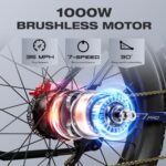 Electric Bike for Adults,1000/2000W Motor 35MPH,52V 20AH Battery,26" Fat Tire Ebike,Max 90 Miles E Bike for Men, Full Suspension,Hydraulic Brake 7-Speed Gears for Beach Mountain Electric Bike - Image 2