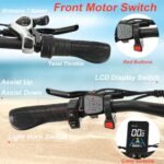 Dual Motor 2000W Electric Bike for Adults, Electric Bikes with 48V/22.4Ah Removable Battery, 26"*4.0 Fat Tire Off Road Snow Mountain Ebike, Dual Hydraulic Disc Brake, 7 Speed - Image 4