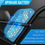 Electric Bike 000w Electric Bicycle 20 * 4.0 inch Fat Tire Ebike, Ebike for Adults Electric Bike 20MPH Adult Electric Bicycle Lockable Suspension Fork, Beach Snow E-Bike 7 Speed - Image 4