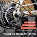 Electric Bike, 20" Fat Tire Step-Thru Electric Bicycle, 900W Peak Motor 45 Miles 20MPH Top Speed, Dual Suspension & 7-Speed Folding Ebike for Adults with Rear Rack - Image 5