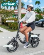 Gotrax NEPHELE 16" Electric Bike, Max 25Miles Range(Pedal-Assist) & Speed 15.5Mph Power by 350W Motor, Folding E-Bike with Removable Battery, Front Suspension and Commuter Electric Bicycle for Adults - Image 4