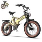 Electric Bike for Adults with Peak 2000W Brushless Motor,100Miles 35MPH All-Terrain Foldable Electric Bike with 48V30A Removable Battery,8-Speed ebike,20"x4.0 Tires and Dual Suspension Bicycles