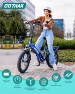 Gotrax F2V2 20" Electric Bike, Max Range 55 Miles & 20Mph Power by 500W, LCD Display & 5 Pedal-Assist Levels, 7-Speed Gear& Front Shock Absorber for Adult Folding Bike with all Accessories Lock&Mirror - Image 2