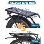 Folding Electric Bike for Adults, 20"×3.0 Fat Tire Electric Bicycle, 280.8Wh Battery Ebike, 20MPH Electric Cargo Bike with LCD Color Display & 6 Speed Gears (Fits for 5'0"+) - Image 5
