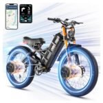 Romeo Pro II/Romeo Pro 3000W/1200W Electirc Bike for Adults 52/48V 60Ah 100-200 Miles Long Range Ebike, 26"*4.0 Fat Tire Electric Mountain Bike Full Suspension Electric Bicycle with APP Control