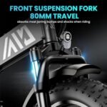 Folding Electric Bike,Foldable Electric Bike,Electric Bike Adults,20"x 4" Fat Tire,500w Motor Peak 1000w,48V 10Ah Removable Battery,40Miles Range 25Mph,7-Speed Gear,Folding City Ebike for Men Women - Image 3