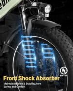 Folding Electric Bike 20" x 4.0 Fat Tire Electric Bicycle,48V Lithium Removable Battery,Peak 720W Folding Ebike for Adult,5 Pedal-Assist Levels& Large LCD Display,Step Through ebike for Adult - Image 6