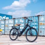 HILAND Electric Bikes for Women Men, City Commuter Ebike for Adults Electric Bicycle, 26 inch 350W 20MPH Motor, 480Wh 10Ah Battery, 7 Speed, Black White - Image 2