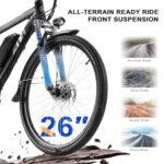 ZNH Electric Bike, Ebike 36V 10AH Removable Battery,20MPH 26 Electric Mountain Bike - Suspension Fork, LED Display - Experience The Thrill of Off-Road Riding - Image 6
