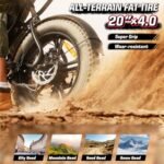 K2 Electric Bike for Adults,750W Power Motor Ebike,48V13Ah Removable Battery, All Terrain 20" Fat Tire Electric Bike 28MPH & 46.6Miles with Extended Cushion,UL Certified,Cruise Control,Urban E-Bike - Image 4