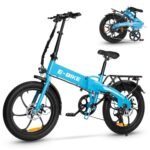 20" Folding Electric Bike for Adults | Lightweight Foldable Electric Bicycle - Weighs Only 45lbs | 500W Brushless Motor | 40+ Mile Range | 21mph Speed - Class 2 Fat TIre Ebike
