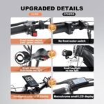 2000W Fat-Tire Electric-Bike for Adults，Dual Motor e Bike 48V 22.4AH with Hydraulic Shock Absorber 35MPH,26” Fat Tire Electric Bicycle for Snow Beach Mountain Off Road Commuter - Image 6