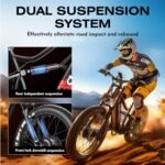Electric Bike for Adults,1500W/750W,52V 21/19Ah 32-37MPH, 30-60Miles Range 26”Fat Tire Electric Bike Beach Snow Mountain Bike, Dual Hydraulic Disc Brakes Electric Bike Full Suspension - Image 4