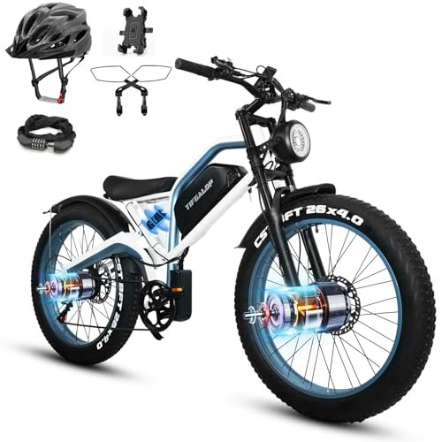 Version 1.0.0 Electric Bike for Adults, 7-Speed-Gear E-Bike, Fat Tire Dual Motor Removable Battery Ebike, 60 Miles Off Road Mountain Electric Bicycle with Dual Hydraulic Disc Brakes… - Image 1
