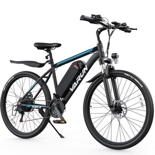 Version 1.0.0 VARUN Electric Bike for Adults - 500W Electric Bike with 48V Removable Battery - 26" Electric Bicycle Up to 45 Miles 20 MPH with 21 Speed Gears & Dual Front Fork Suspensions - Image 1