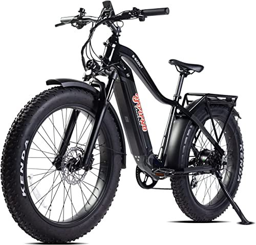 Version 1.0.0 E-Scout, 750W Electric Bike Adults, Up to 60Miles Motor Ebike, 48V 15Ah Battery, 26'' Fat Tire 28MPH Men Women Bicycle for Snow Beach Mountain Off Road Commuter - Image 1