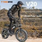 V20 3.0 Electric Bike,1500W/2000W Motor,48V15.6Ah/18.2Ah Removable Battery Ebike, Dual Disc/Hydraulic Brakes, 28mph/32mph Top Speed,Steering Light. UL Certified. - Image 3