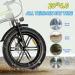 DEEPOWER H20pro Electric Bike, 1000W/2000W 20" Fat Tire Folding Electric Bicycle, 48V 20Ah Removable High Capacity Battery, 7-Speed, Dual Shock Absorbers, Mountain EBike for Adults with USB Port - Image 5