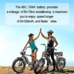 Electric Bike for Adults 26” Mountain Ebike 750W Motor with 48V/15Ah Removable Battery,7 Speed 29MPH Adult Dirt Bike(Grey) - Image 2