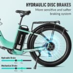 Electric Bike for Adults,1000W Peak Motor 28MPH with 26" x 4.0 Fat Tire Step-Thru Ebike,48V 15AH Removable Battery, Hydraulic Brake, Shock Absorber, Commuter Ebikes,7-Speed Gear, UL - Image 5